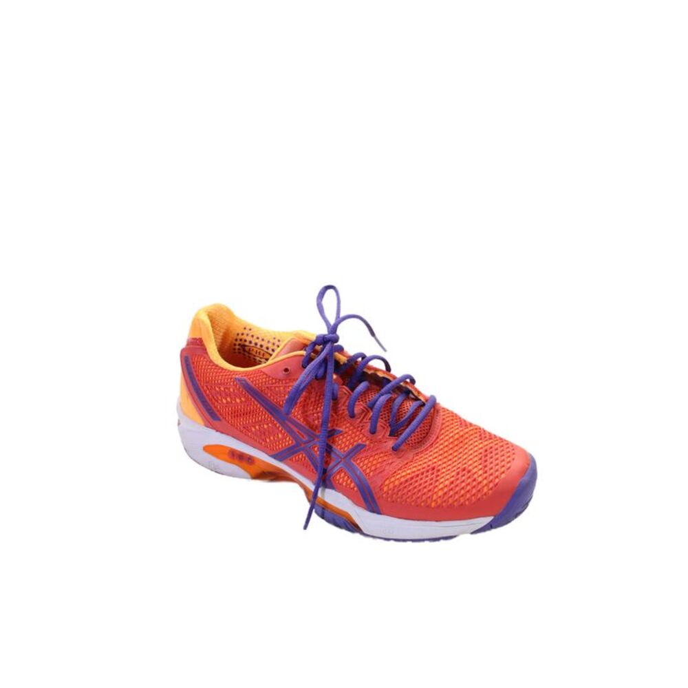 Asics Womens Lace Up Ombre Low Top Running Sneakers Orange Size 8